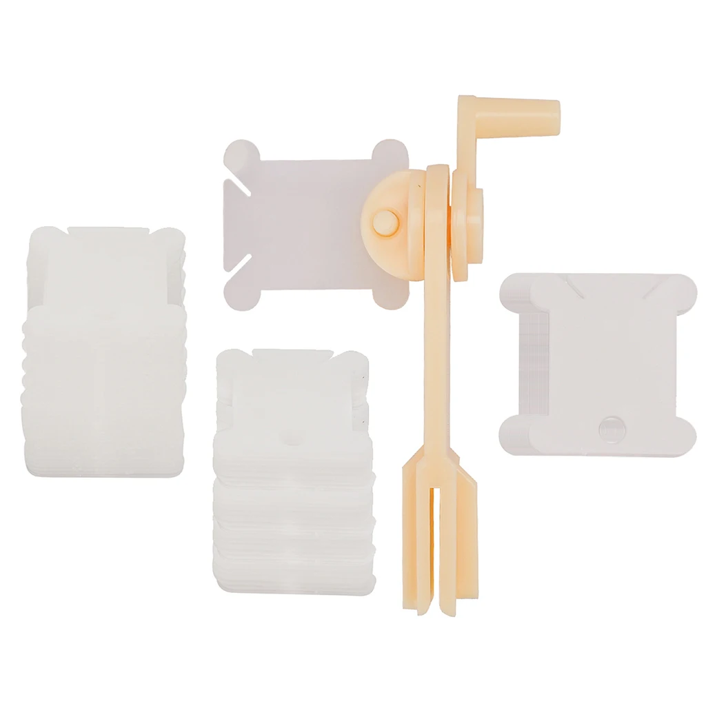 Hand Operated Yarn String Wool Winder Winding Tool with 100/200pcs Bobbin Holder
