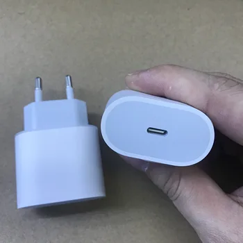 

10pcs Original 18W Fast Charging PD Charger for iPhone 11pro max Max iPad Pro Genuine USB Type C cable EU US Travel Power Adapte