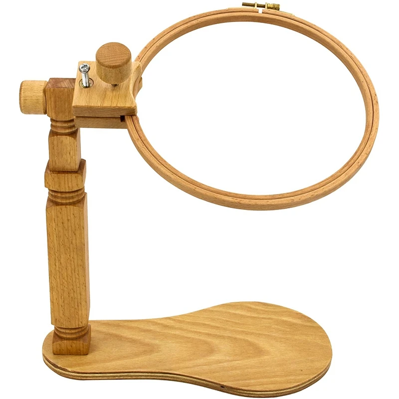 Adjustable Rotat Embroidery Frame Stand for Most Hoop Cross Stitch Wooden Chinese | Дом и сад