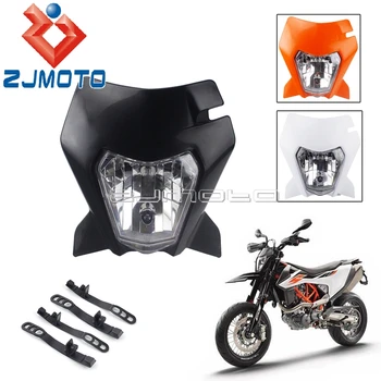 

Universal Dirt Pit Bike Motorcycles Headlight For KTM SMR XC SX EXC F 125 200 350 500 SMR Enduro R HS1 12V 35W E4 EMARK Headlamp