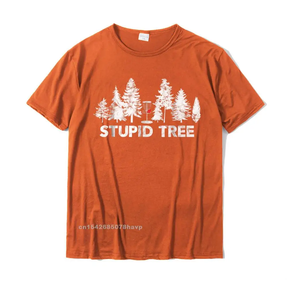 On Sale Men T-Shirt Normal 3D Printed Tops Shirts 100% Cotton Fabric Short Sleeve Casual Tops Shirt Round Collar Funny Disc Golf Shirt For Men Women and Kids Stupid Tree__1. orange
