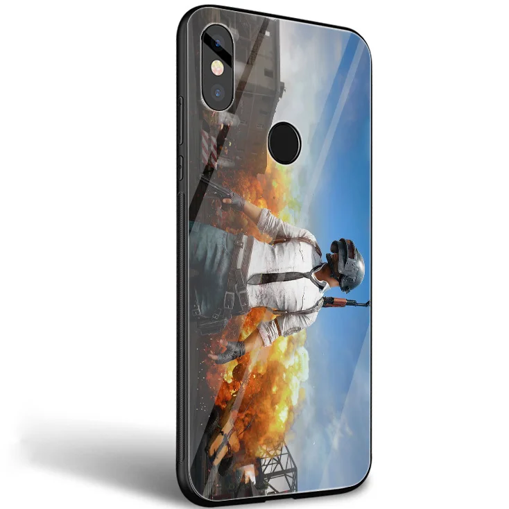 Pubg Стекло чехол для телефона для Xiaomi mi 8 Lite 9 A1 A2 Red mi Примечание 5 6 7 Pro 6A 4X Pocophone F1 крышка