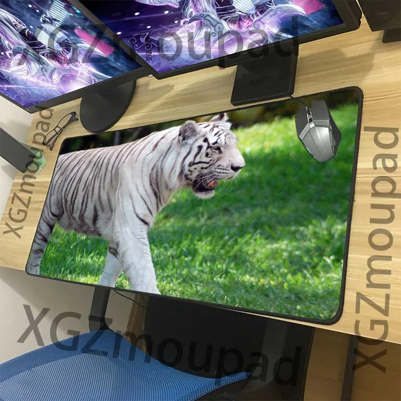 Большой коврик для мыши XGZ с изображением животных сибирского тигра HD черный