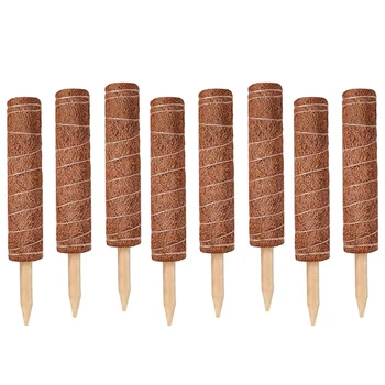

NEW-8PCS Gardening Plant Support Connecting Coir Totem Pole Vines Climbing Plant Support Stakes Connector Agriculture Tools