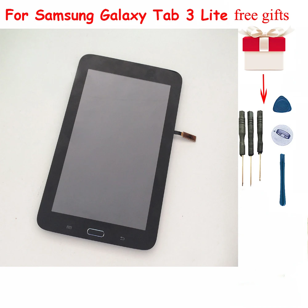 ЖК дисплей и сенсорный датчик для Samsung Galaxy Tab 3 Lite 7 0 дюйма с рамкой|samsung galaxy tab