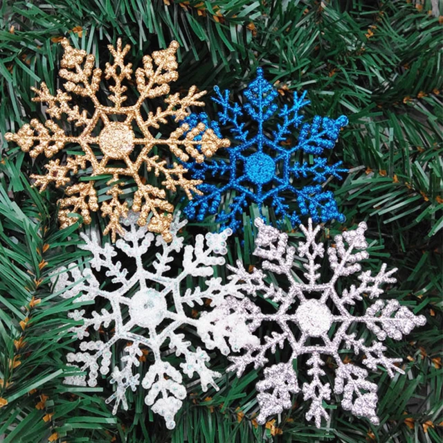 10cm White Felt Snowflakes