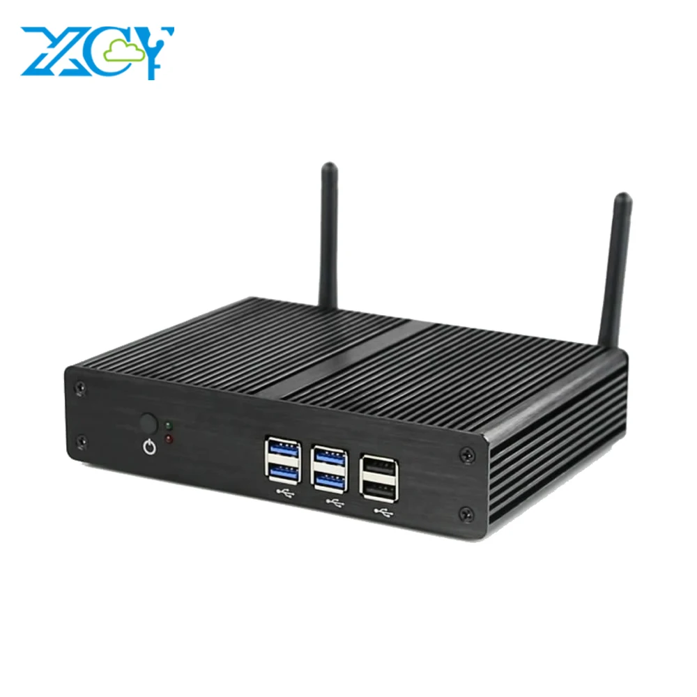 Ceny XCY Mini PC Windows 10 rdzeń i5 4200Y i3 7100U minikomputer Celeron 3955U 2955U DDR3L RAM WiFi HTPC minipc hdmi vga 6 * USB