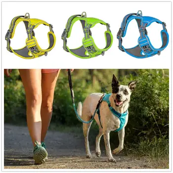 

Dog Hi and Light Harness Harness No Pull Adjustable Pet Reflective Soft Vest for Dogs Easy Control Harness