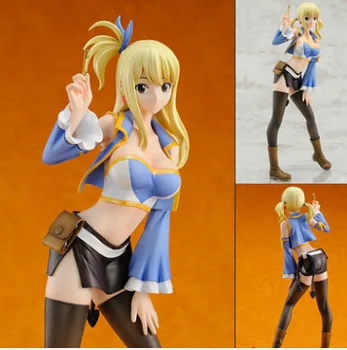 

23cm Anime Sexy Girl Lucy Heartfilia Action Figure Decorations Fairy Tail Pvc Statue Character Figurines Collectible Model Toys