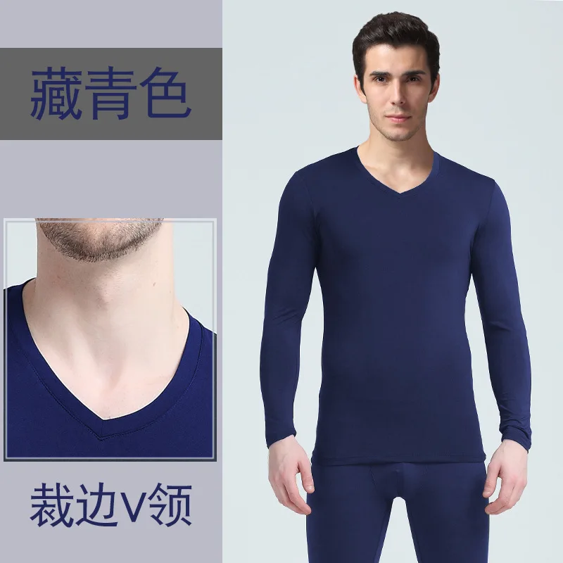 dark blue Термобелье, Лидер продаж, зимние мужские кальсоны, хлопковое термобелье, мужские кальсоны, популярные зимние мужские кальсоны, флисовые зимние, XXL - Цвет: dark blue