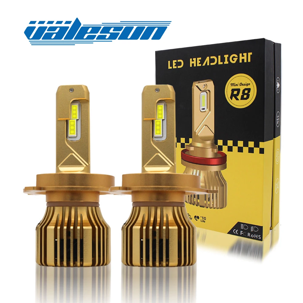 Valesun 1 год гарантии светодиодный Автомобильные фары лампы H27 9004 9005 HB3 9006 HB4 9007 H1 H3 H4 H7