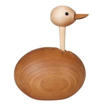 

Nordic Handicraft Log Handmade Ostrich Puppet Solid Wood Ornaments Creative Wood Home Decorations