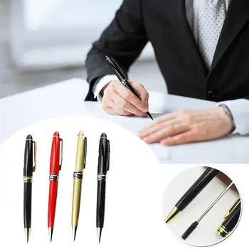 

Roller Ball Pen Portable Novelty Metal Black Writing Tool Supplies Ball Pen Multicolor Students Gifts Ballpoint