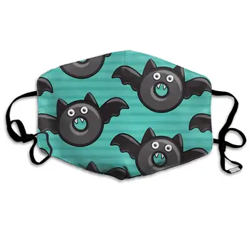 

Black White Skulls Washable Reusable Mask, Cotton Anti Dust Half Face Mouth Mask For Kids Teens Men Women With Adjustable Ear