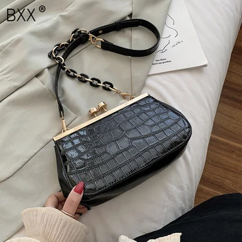 

[BXX] Stone Pattern PU Leather Crossbody Bags For Women 2020 Summer New Solid Color Shoulder Bag Ladies Travel Handbags HM901