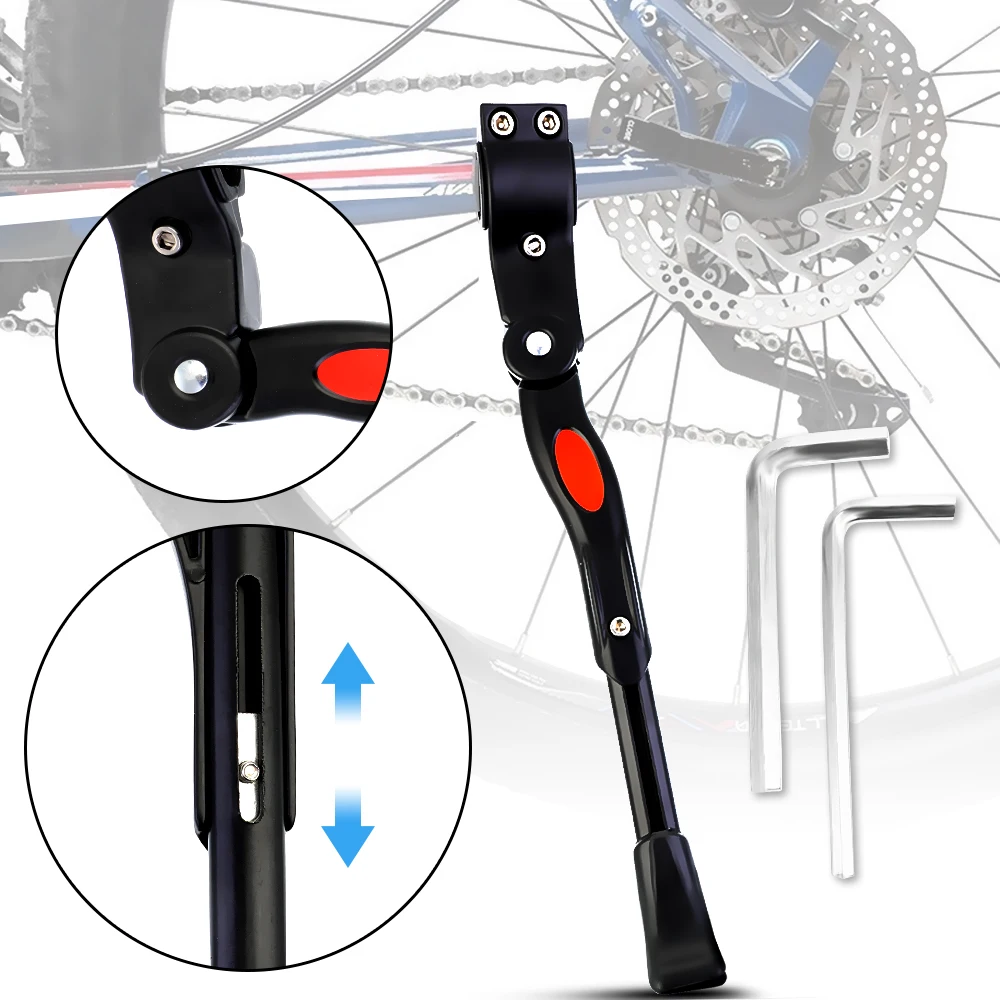 36-40cm Adjustable MTB Road Bicycle Aluminum Bicycle Support Side Stand Parking Rack Mountain Cycling Accessories
