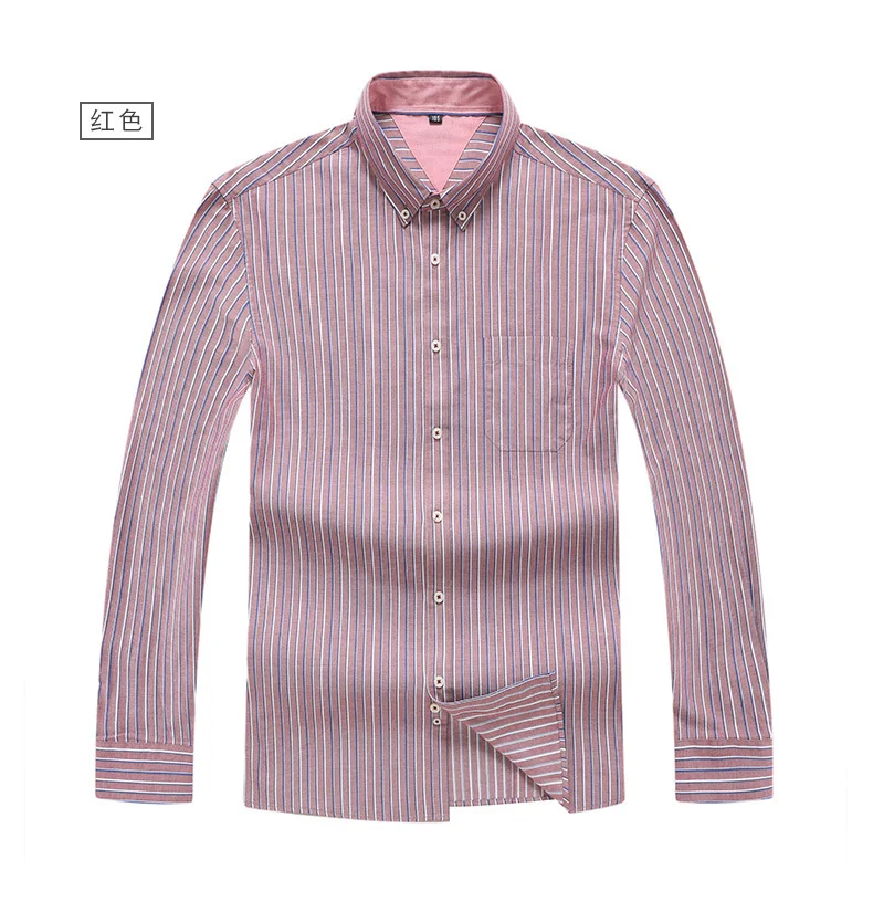 5xl 6xl 7xl 8xl 2019 новая хлопковая осенняя и зимняя рубашка мужская с длинными рукавами дикие Блузы больших размеров в полоску Мода Бизнес