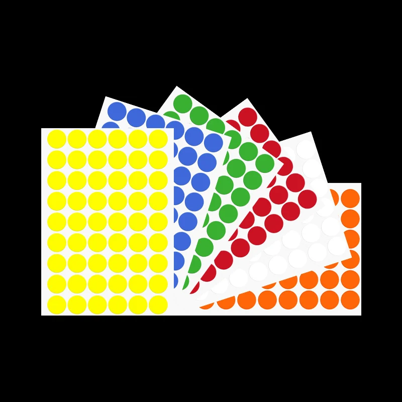 

Colored Dot Label Sticker Write Self-sticking A4 Printer Paper Round Laser Ink Jet Cosmetic Digital Blank Classification Mark