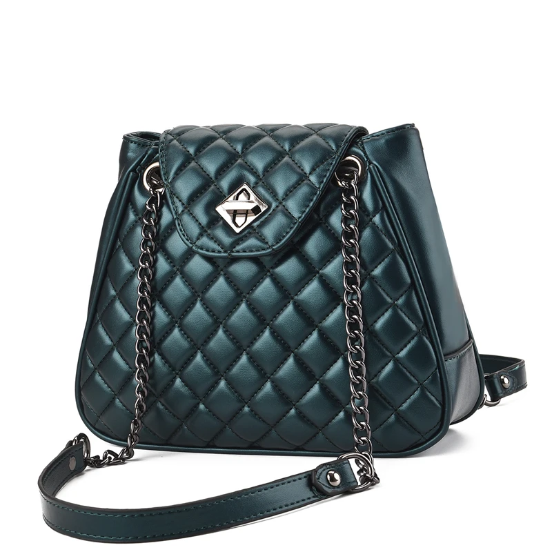 

Lingge Double Chain Shoulder Bag Designer Woman Bag Quality Superior Europe and America 2019 Autumn and Winter New Shoulder Bag