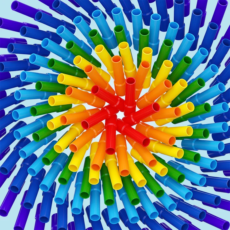 

DIY Tube Building Blocks Duploed Constructor Enlighten Creative Water Pipe Pipeline Tunnel Bricks Toys for Children Kids Gifts