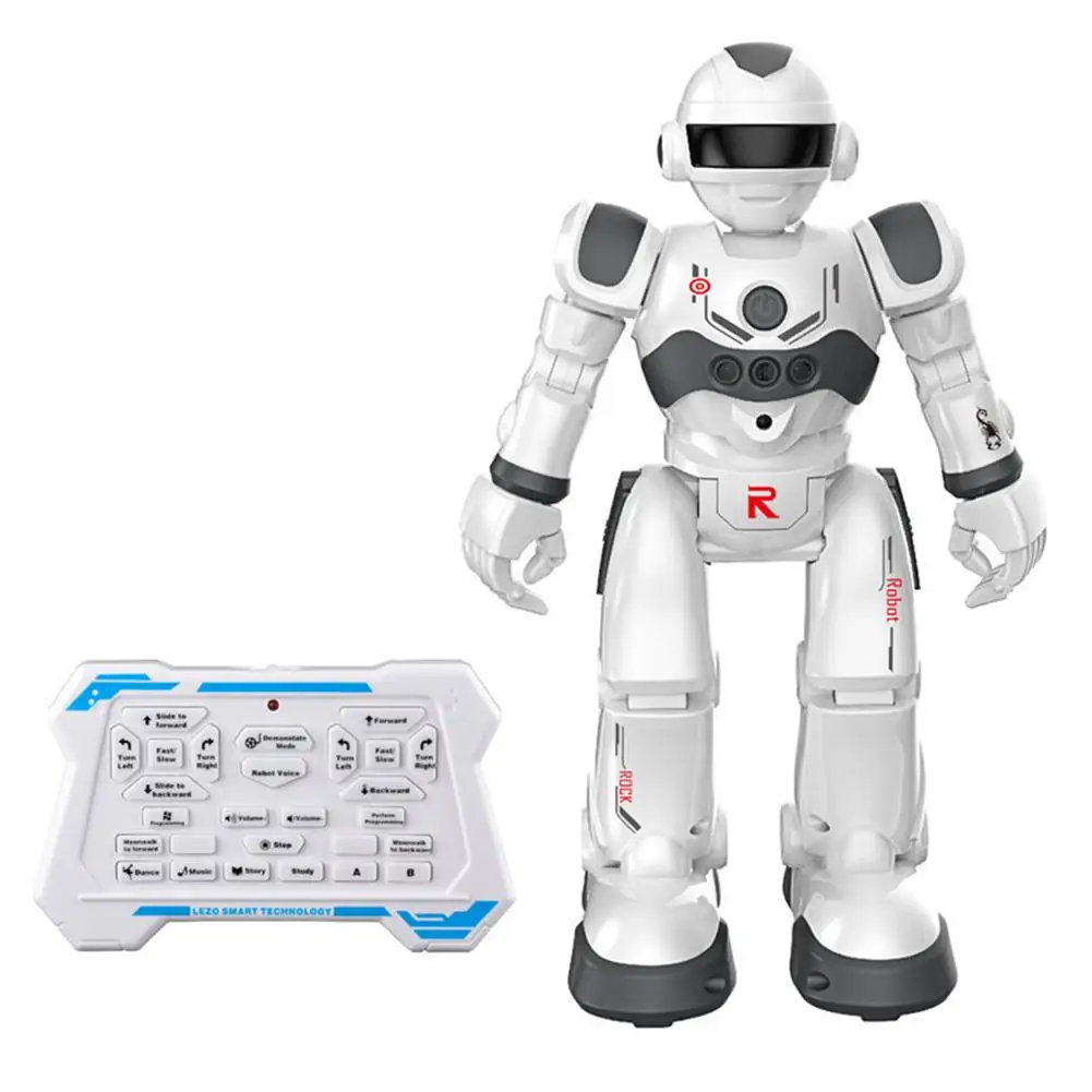 Light Grey Радиоуправляемая игрушка робот интеллектуальное Программирование управление жестами регулировка скорости умный робот с скользящими режимами ходьбы для детей мальчиков и девочек - Цвет: Light Grey
