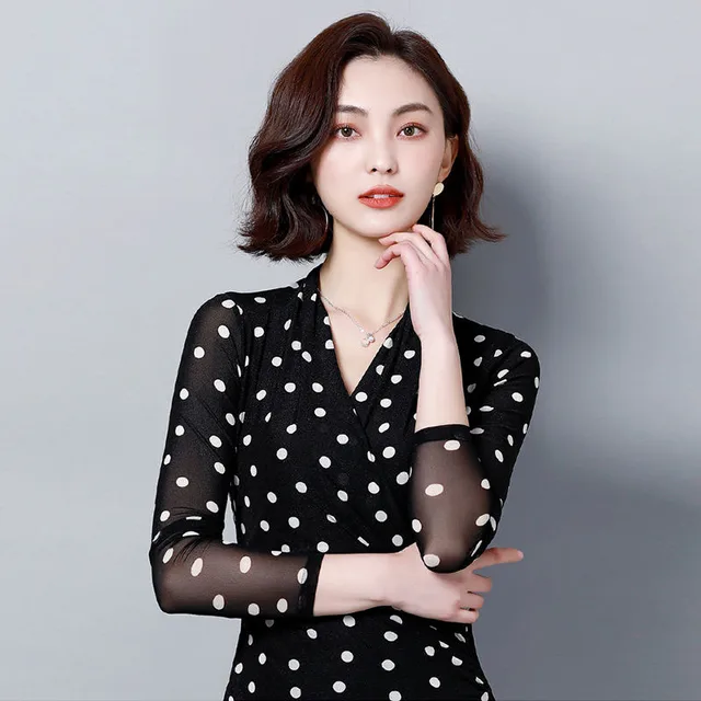 Zara Blusa Lunares Blusas De Moda De Mujer 2020 Blusas De Encaje