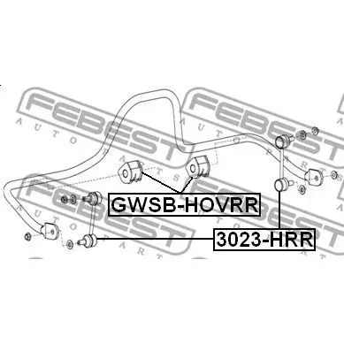 Тяга стабилизатора задняя Great Wall Hover/Safe F1 2005 FEBEST 3