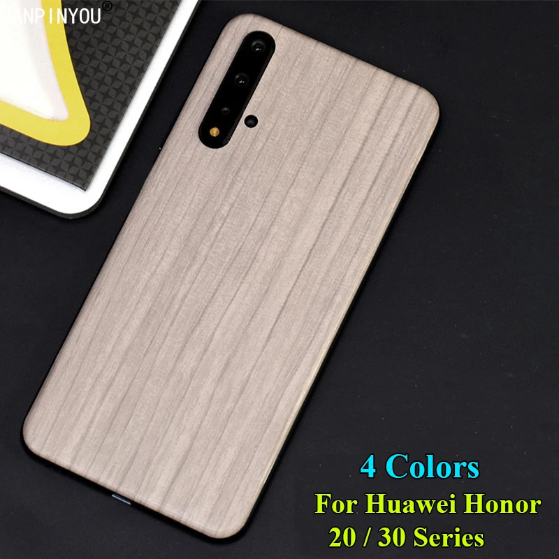 Задняя крышка для Huawei Honor 20 20i 10i 30 30S Pro 3D наклейка с имитацией под дерево защитная