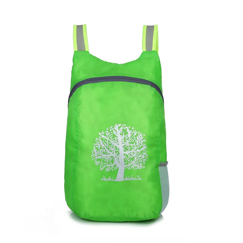 Открытый складной рюкзак водонепроницаемый полиэстер и дышащий наплечный ремень легкий портативный дорожная Сумка для кемпинга на открытом воздухе - Цвет: Green