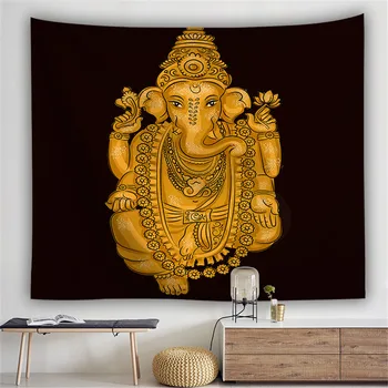 

Elephant Art Tapestry Blue Elephant Wall Hanging Animal Galaxy Wall Carpet Colorful Planet 150x200cm