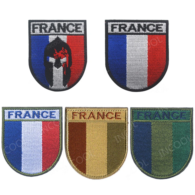 Embossed France French Flag Airsoft PVC Patch 