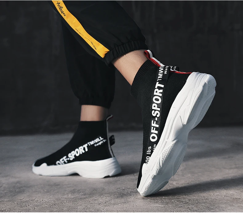 New Outdoor Men Running Shoes Jogging Walking Sports Shoes High-quality Lace-up Athietic Breathable Sock Sneakers Dad Shoes