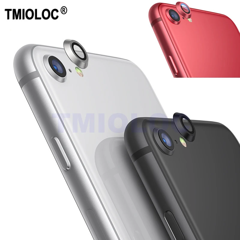 Защитное стекло для камеры iPhone SE 2020 + металлическое кольцо защиты объектива чехол