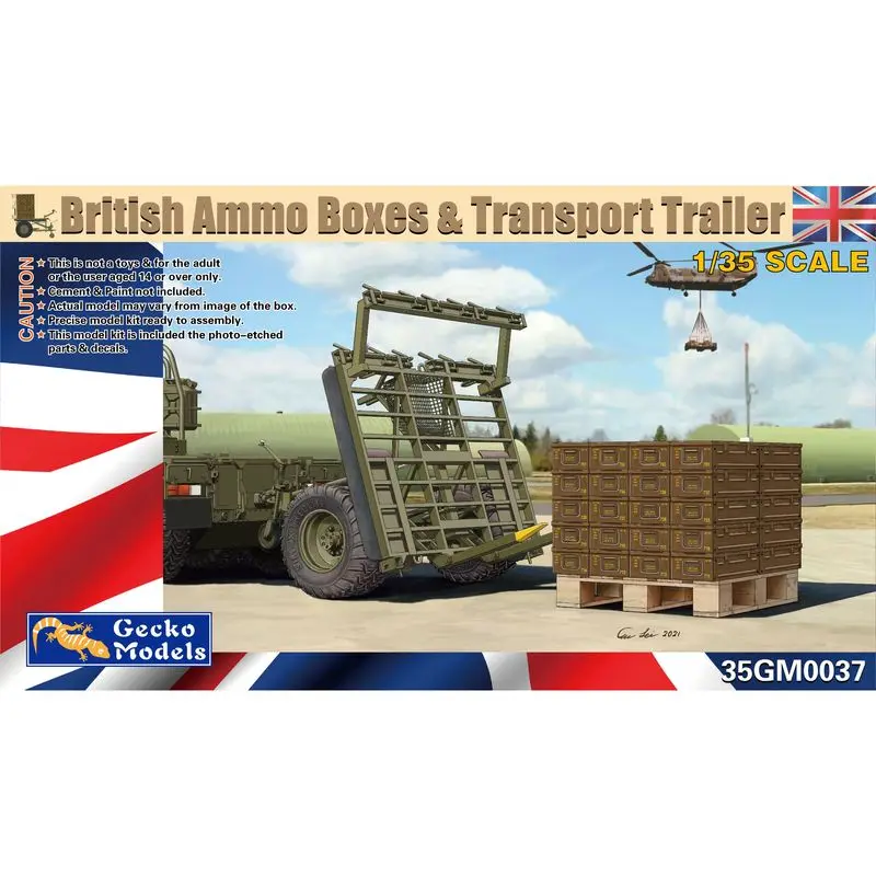 

Gecko Models 35GM0037 1/35 British Ammo Boxes & Transport Trailer - Scale Model Kit