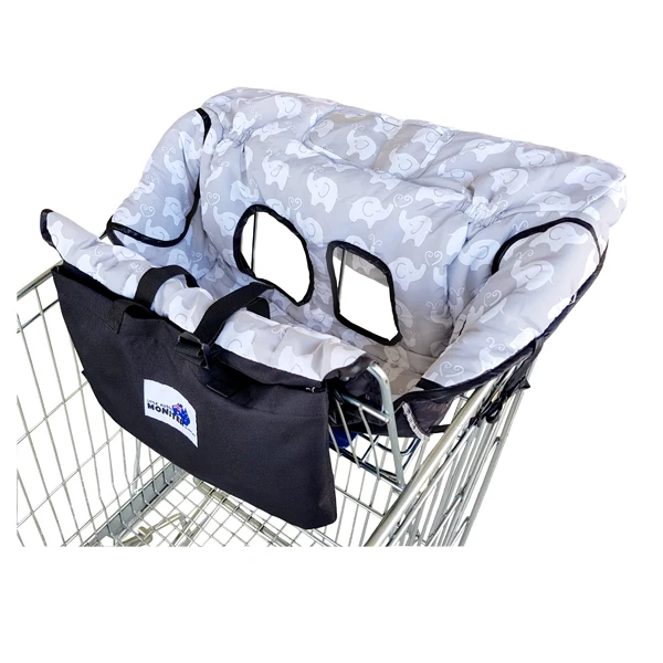 Gran oferta Búho y elefante cubierta de carretilla y funda de trona para bebé niño pequeño e infantil con bolsillo transparente 8K0j0nV