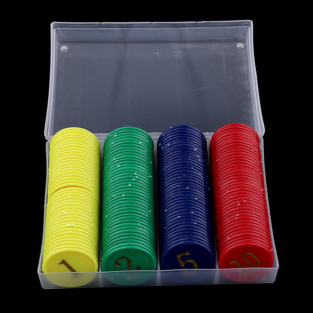 Board Game Gambling Chips for Poker Mahjong Werewolf Word Plate Gaming Accessory -160 Pieces