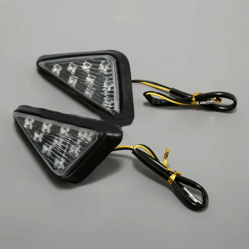 2pcs Универсальный Мотоцикл Янтарный светодиодный габаритный указатель поворота сигнальный светильник лампа