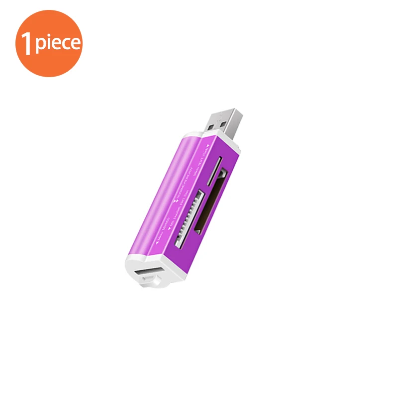 USB 2,0 Micro SD кард-ридер для Micro SD карты TF карта адаптер Plug and Play для ноутбука настольного ПК - Цвет: purple