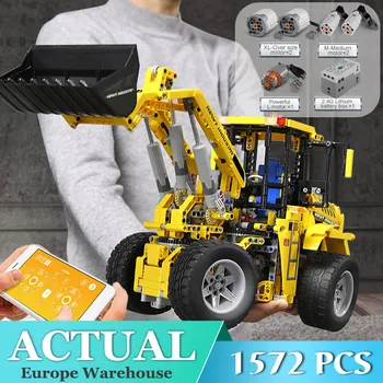 

MOULD KING 13122 Bricks New Wheel Load -Bulldozer Remote Control Vehicle City Educational Blocks Bricks Toy for Boy