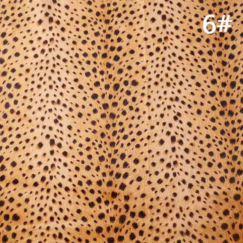 6 Короткая плюшевая ткань с принтом животных, леопардовая полосатая ткань с рисунком зебры для поделок, игрушка-подушка, ковер, декоративные ткани - Цвет: 6