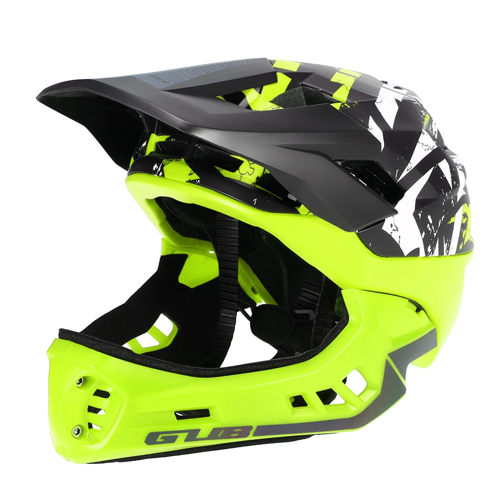 

GUB Detachable Full Face Helmet for Child Cycling Skating Skiing Reflective Safety Helmet with Visor and Warning Light