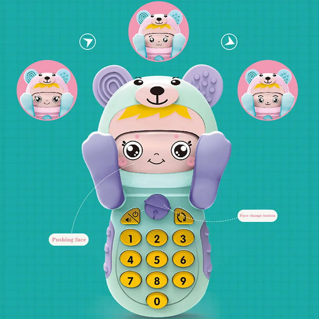 Обучающие игрушки для детей, забавные обучающие игрушки для детей, многофункциональные умные игрушки для смены лиц, телефон, музыкальный W821