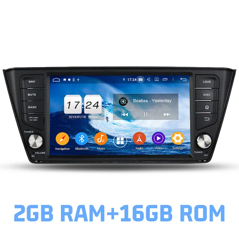2GB RAM and 16GB ROM Ips DSP Android 9,0+ 4 Гб ОЗУ+ 64 Гб ПЗУ 8 ядерный автомобильный dvd-плеер Wifi Bluetooth 4,2 RDS радио gps карта для VW Skoda Fabia - Цвет: 2GB RAM and 16GB ROM