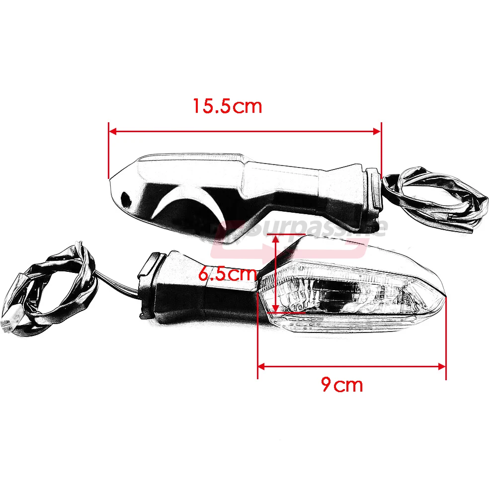 Пара поворотников мотоцикла янтарные фонари Передние фонари заднего хода для Kawasaki Ninja 300 12-16 Z800 13-16 Z1000 10-16 ER250 Z250