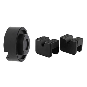 

3 Pcs Black Rubber Slotted Floor Jack Pad Frame Rail Adapter for Pinch Weld Side Pad