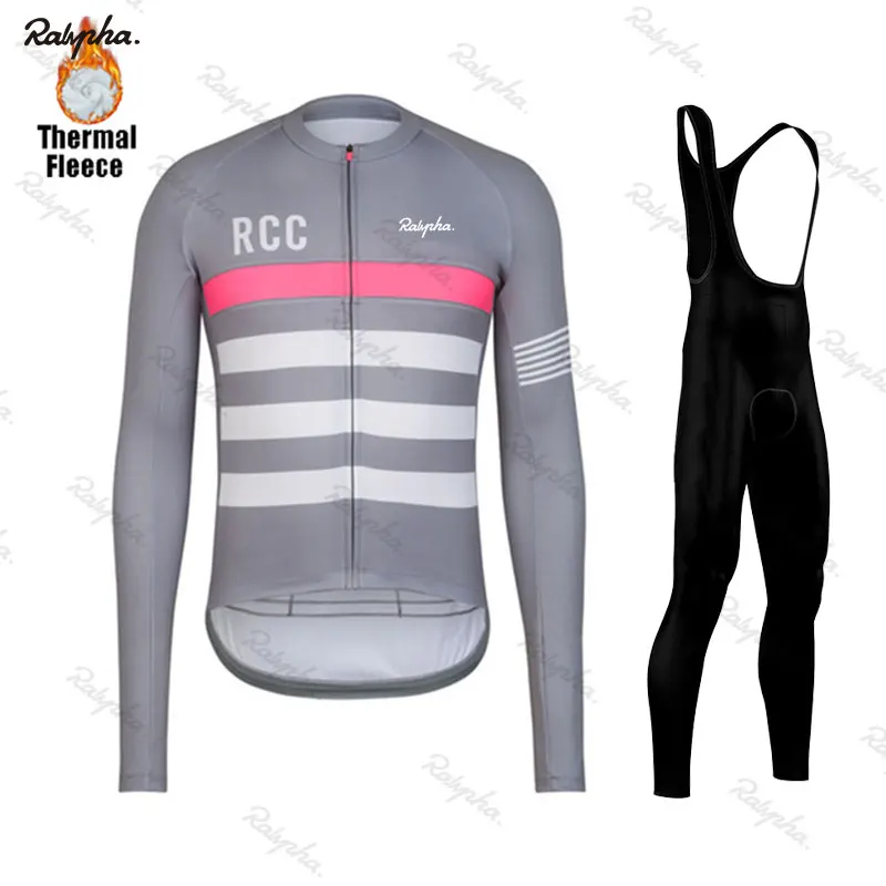 RCC Raphaing winter fleece bike suit Ropa Ciclismo men's top jersey outdoor riding mountain bike bicycle long sleeve riding suit