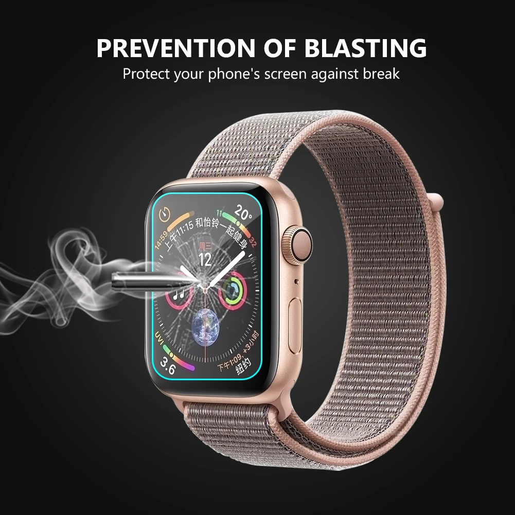 Стеклянный экран для Apple watch 1 2 3 4 защита экрана закаленное стекло Смарт часы iWatch