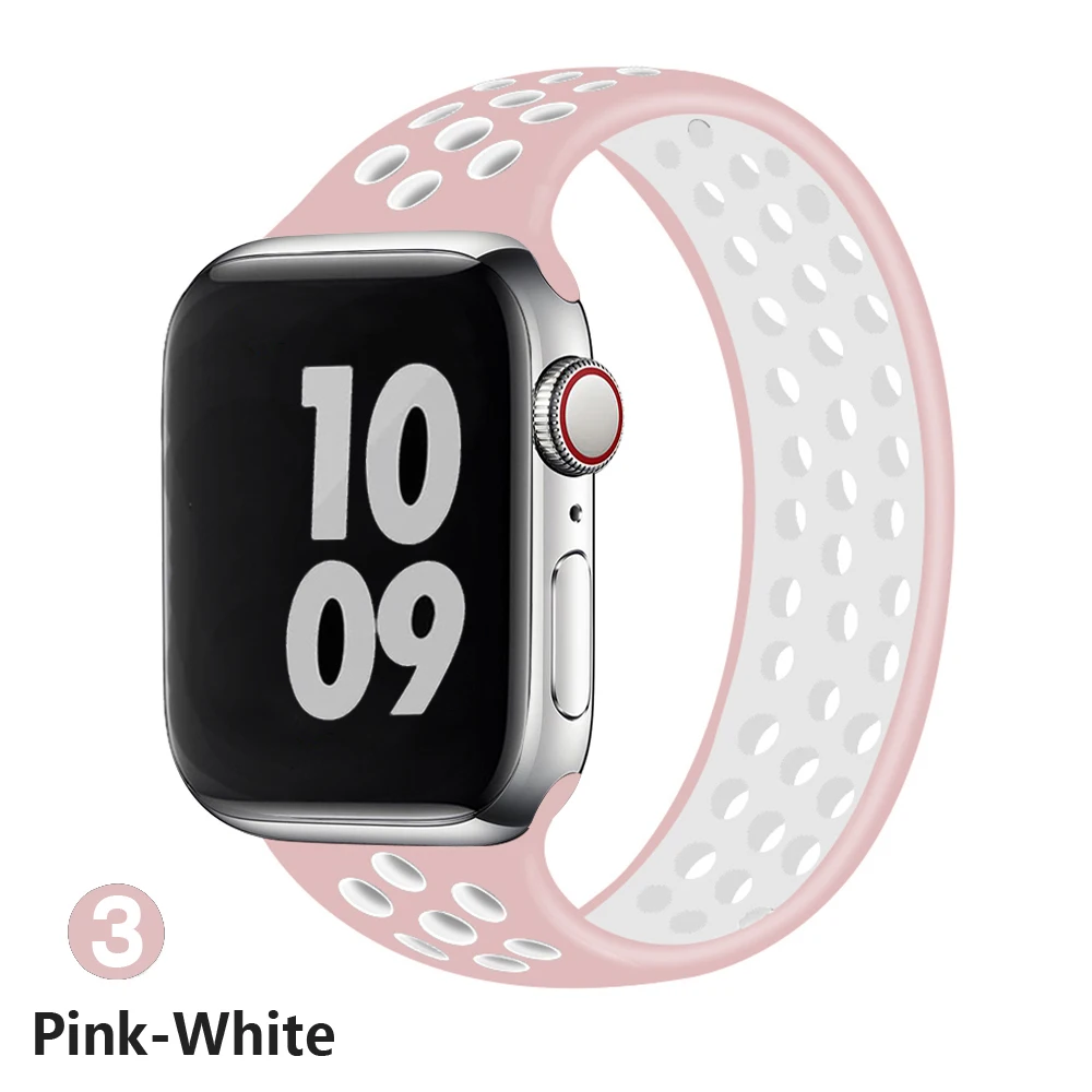 Silicone Solo Loop Strap for Apple Watch Band - Ultra Comfortable Replacement Bracelet