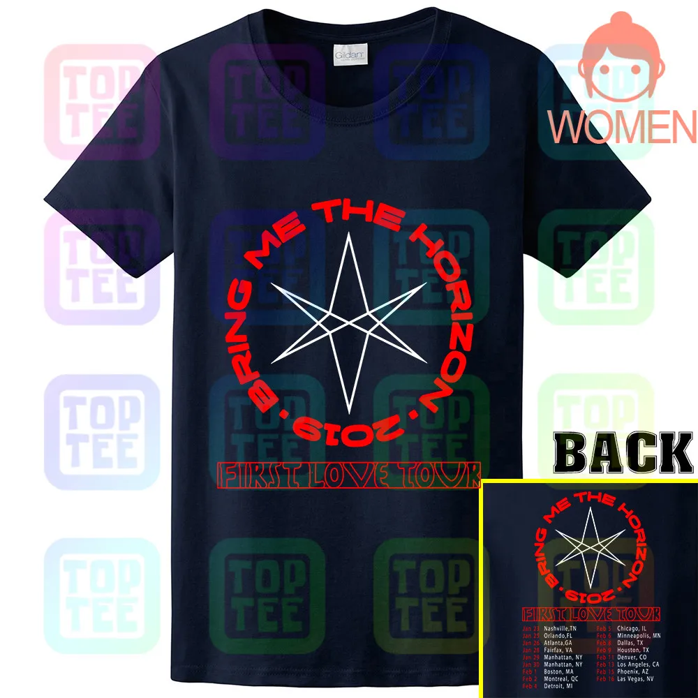 Редкие товары Bring Me the Horizon First Love tour футболка S-3XL - Цвет: Women Navy