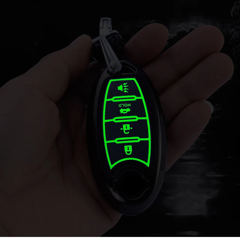 Светящийся автомобильный брелок для ключей из сплава и резины чехол Nissan Qashqai J11 X